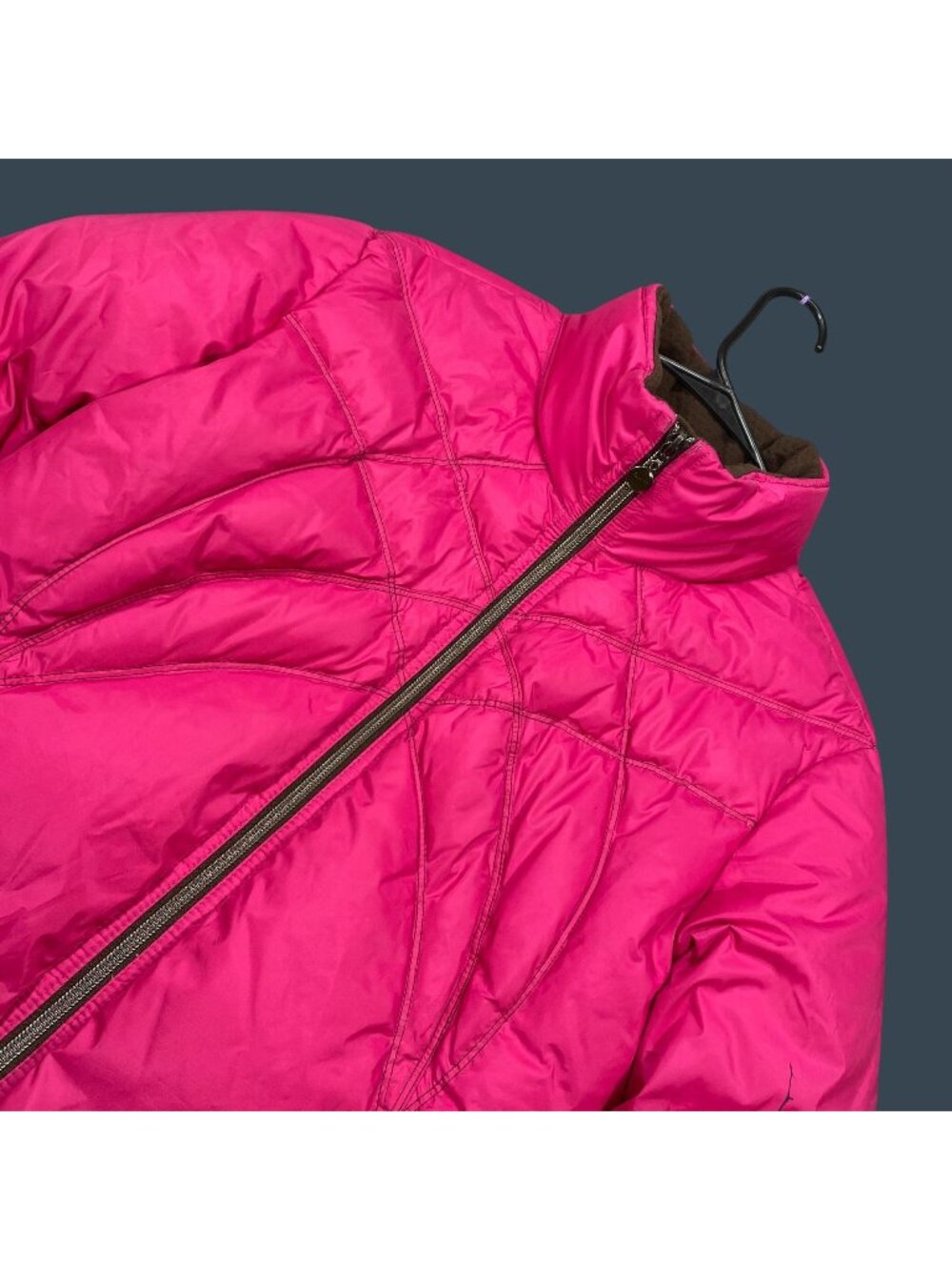 Nike Womens DRI-FIT Pink Puffer Down Jacket M 8/10 Lightweight Quilted Winter